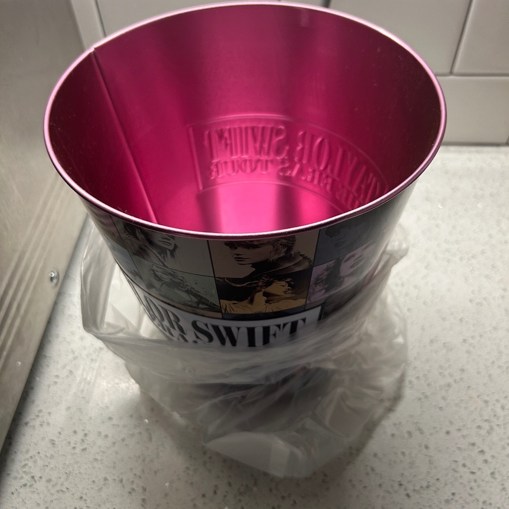 *RARE* METALLIC HOT Pink AMC Taylor Swift Eras Tour Film Collectible Popcorn Tin